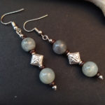 boucle oreille labradorite Boucles d'oreille labradorite