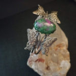 bracelet papillon zoisite Bracelet papillon cabochon de zoïsite